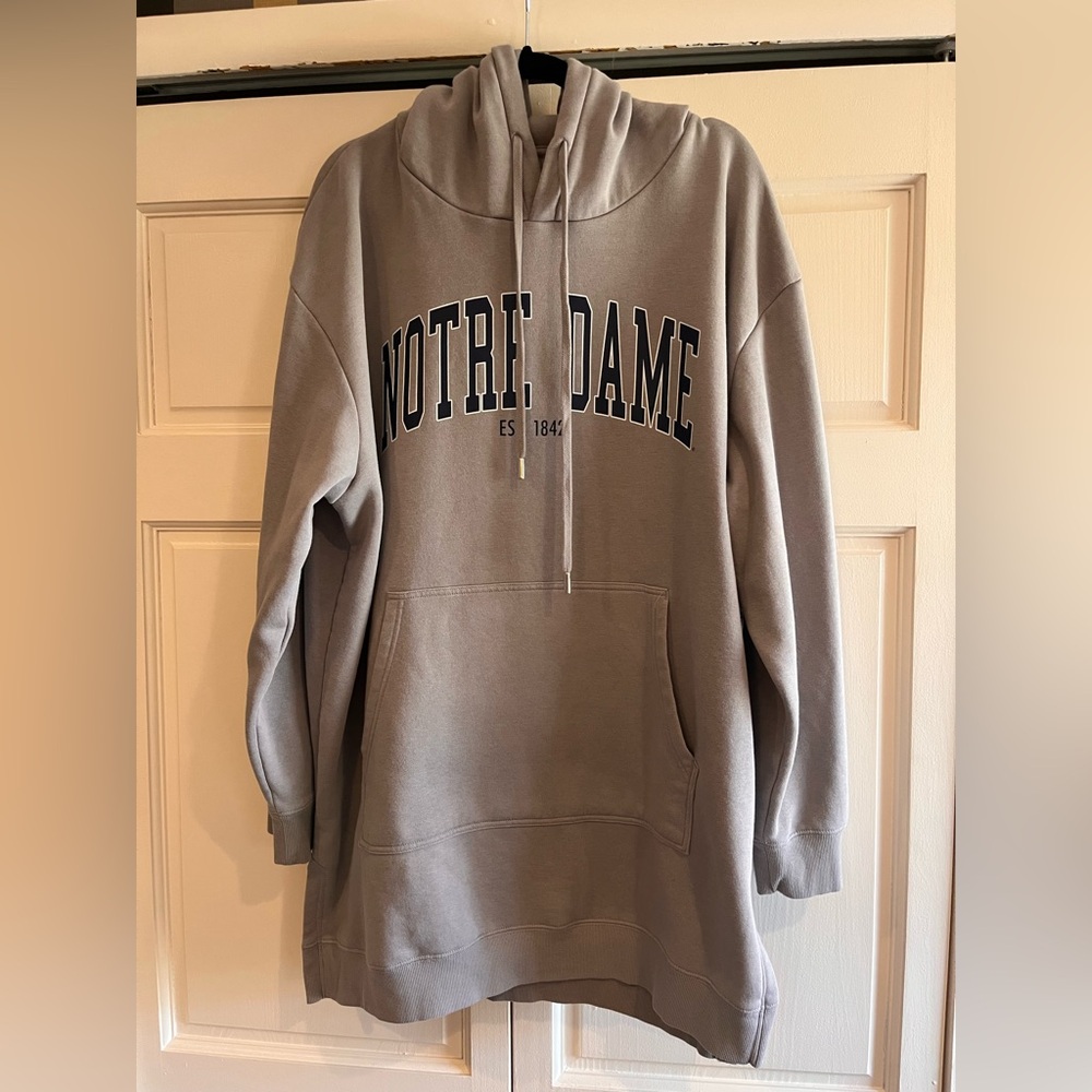 Notre Dame Fighting Irish Sweatshirt Mini Dress Tunic Gameday Couture XXL